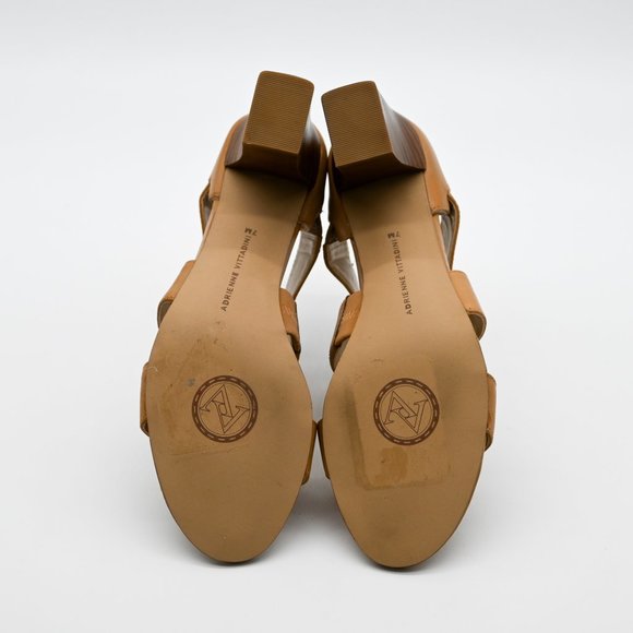 ADRIENNE VITTADINI Rowsey Block Heel Sandal Tan - Picture 6 of 7